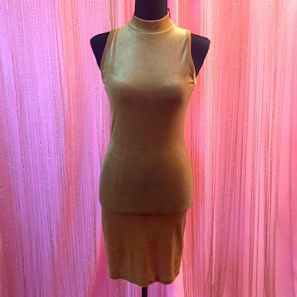 NWT Gold Bodycon LoveCulture Dress - Small